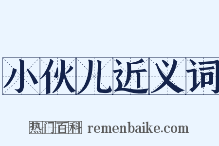 小伙儿近义词是什么意思的图片